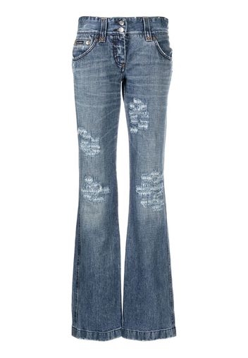 Dolce & Gabbana Pre-Owned Jeans dritti con effetto vissuto anni 2000 - Blu