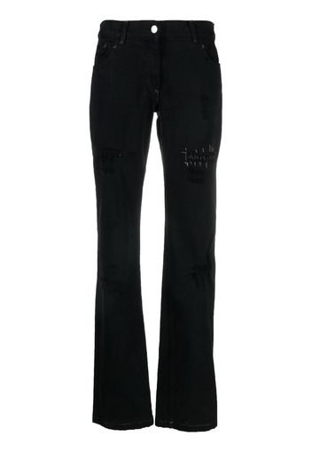 Dolce & Gabbana Pre-Owned Pantaloni con effetto vissuto Pre-owned anni 2000 - Nero