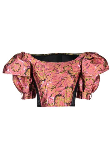 Dolce & Gabbana Pre-Owned Top crop effetto jacquard anni 2000 - Rosa