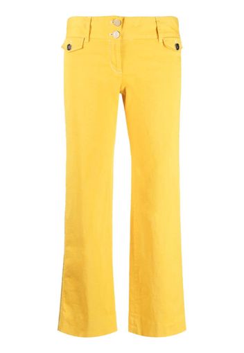 Dolce & Gabbana Pre-Owned Pantaloni con inserto in pizzo anni 2000 - Giallo