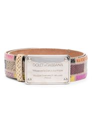 Dolce & Gabbana Pre-Owned Cintura con logo inciso Pre-owned anni 2000 - Marrone