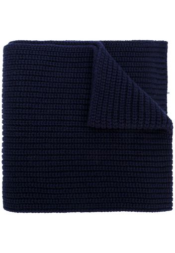 Sciarpa di maglia con design a coste