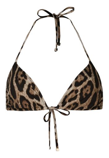 Top bikini leopardato