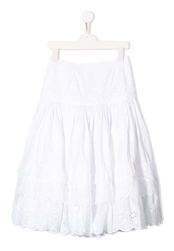 Dolce & Gabbana Kids Gonna con dettaglio arricciato - Bianco