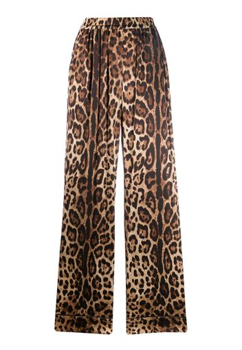 Pantaloni dritti leopardati