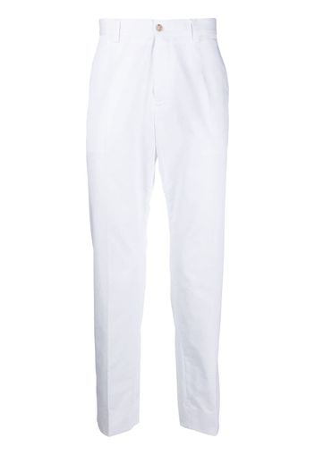 mid-rise straight leg chinos