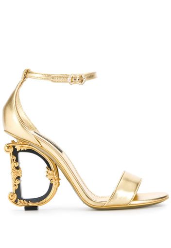 baroque logo-heeled sandals