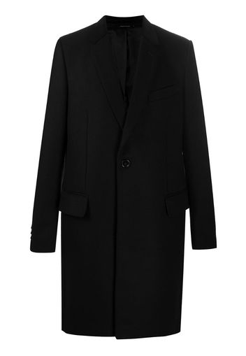 single-breasted peak lapels coat