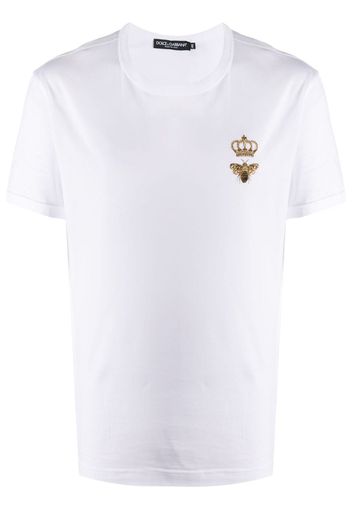 bee crown embroidered T-shirt