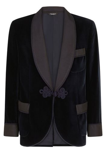 Dolce & Gabbana satin-trim velvet dinner jacket - Blu