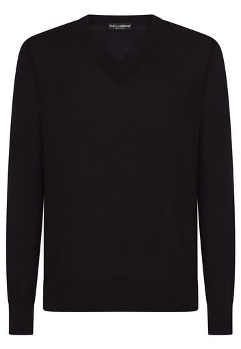 Dolce & Gabbana V-neck knitted jumper - Blu