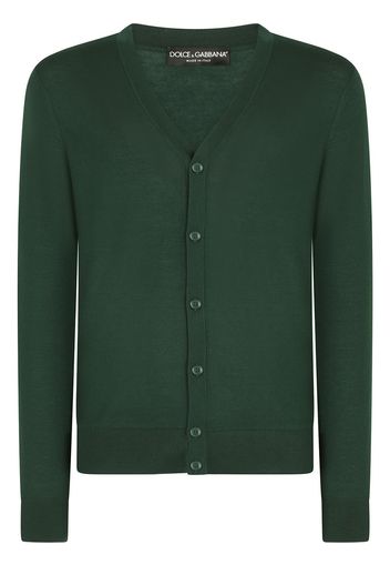 Dolce & Gabbana V-neck cashmere cardigan - Verde