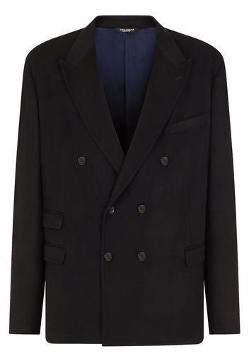 Dolce & Gabbana double-breasted cashmere blazer - Blu