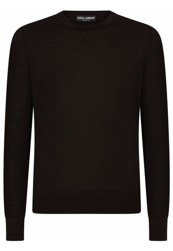 Dolce & Gabbana fine knit crewneck cashmere jumper - Nero