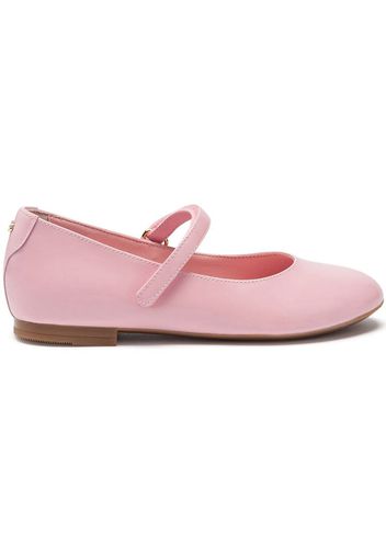 leather ballerina shoes