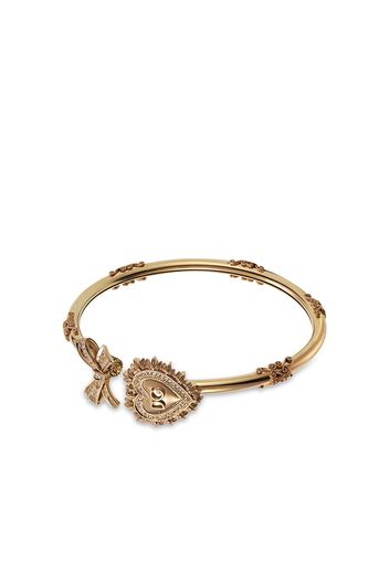 Dolce & Gabbana 18kt yellow gold Devotion diamond heart bracelet - Oro