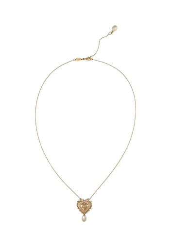 Collana con pendente a cuore in oro 18kt e diamanti