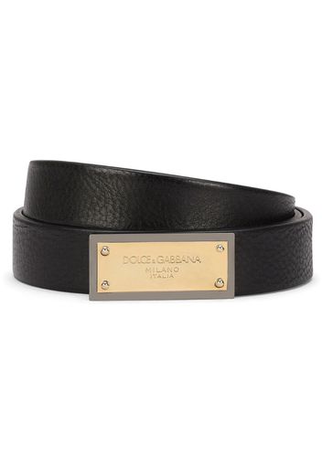 logo plaque belt