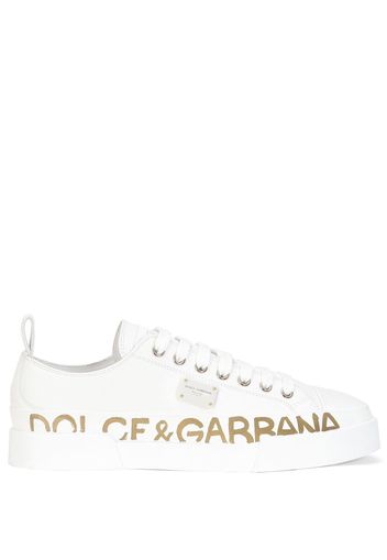 Dolce & Gabbana logo-print low-top sneakers - Bianco