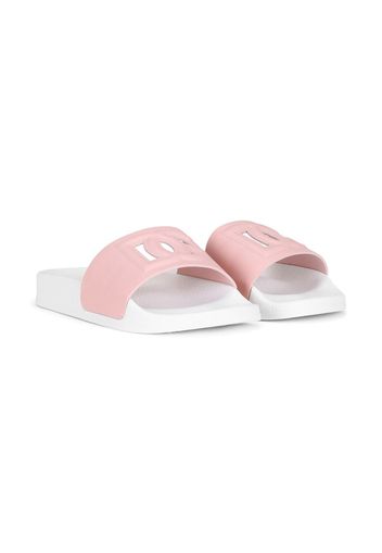 Dolce & Gabbana Kids cut-out detail slides - Rosa