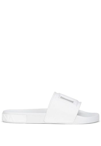 Dolce & Gabbana cut-out logo slides - Bianco