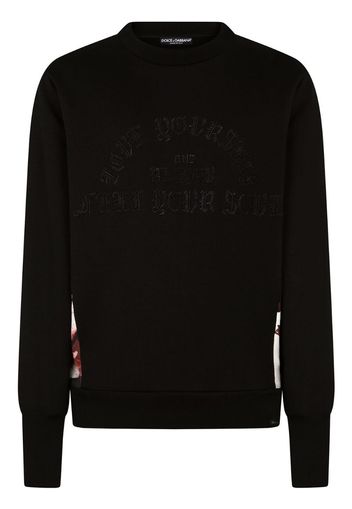 contrasting panel cotton sweatshirt