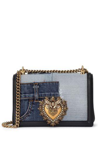 Dolce & Gabbana medium Devotion denim shoulder bag - Blu