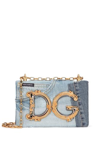 Dolce & Gabbana DG Girls patchwork-design denim bag - Blu