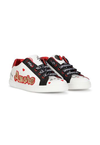 logo-print lace-up sneakers