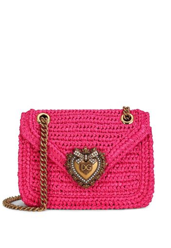 Dolce & Gabbana medium Devotion crochet crossbody bag - Rosa