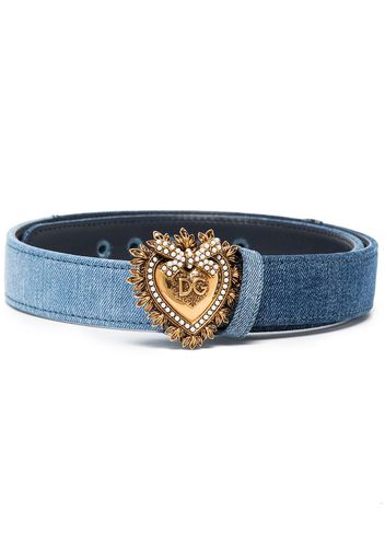 Dolce & Gabbana Devotion denim belt - Blu