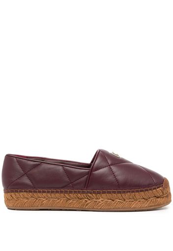 Dolce & Gabbana logo plaque flatform espadrilles - Viola