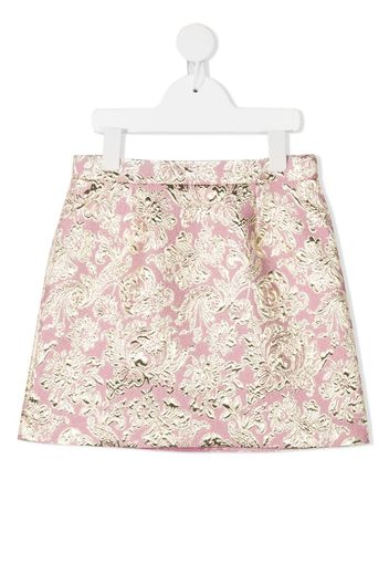 brocade mini skirt