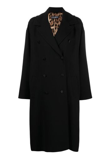 double-breasted virgin wool-blend coat