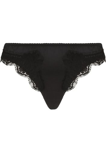 Dolce & Gabbana Tanga a fiori - Nero