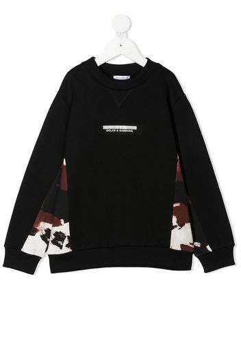 Dolce & Gabbana Kids Felpa con stampa camouflage - Nero