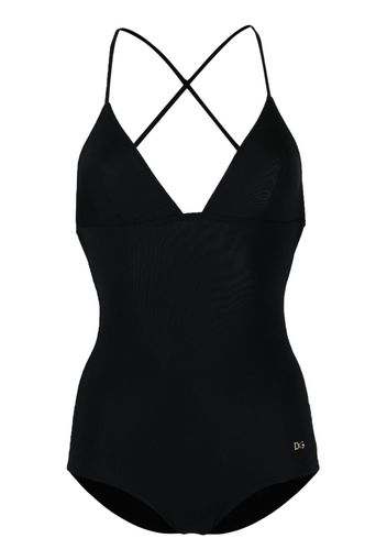 Dolce & Gabbana logo-plaque one-piece swimsuit - Nero