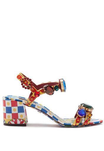 Dolce & Gabbana Sandali con stampa grafica - Blu