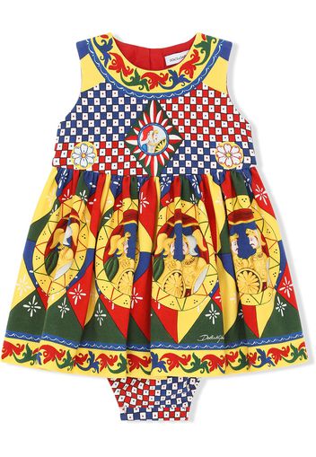 Dolce & Gabbana Kids Abito con stampa - Blu