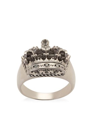 Dolce & Gabbana 18kt white gold crown ring - Bianco