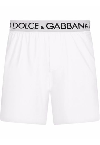 Dolce & Gabbana logo-waistband boxer shorts - Bianco