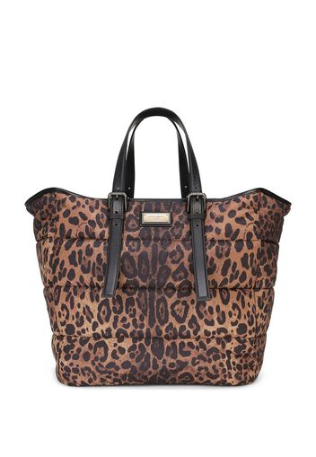 Dolce & Gabbana Borsa tote con stampa - Marrone