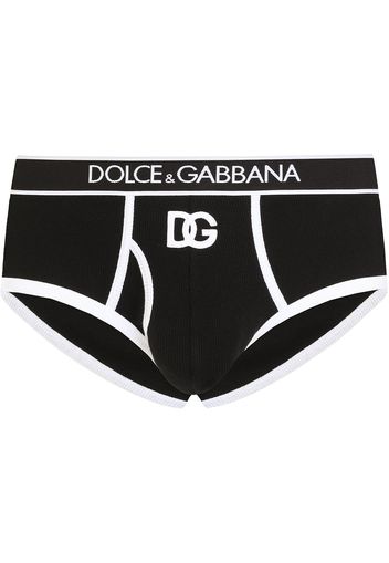 Dolce & Gabbana logo-waistband cotton briefs - Nero