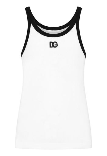 Dolce & Gabbana logo-print tank top - Bianco