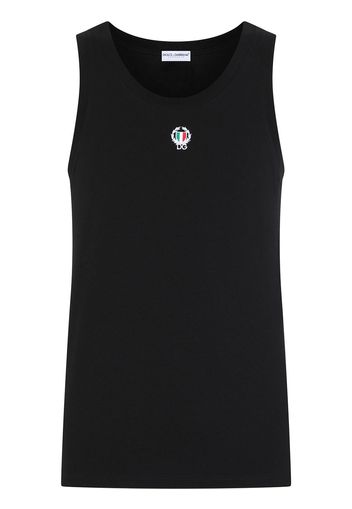 Dolce & Gabbana embroidered motif tank top - Nero