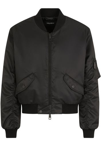 Dolce & Gabbana zip-front bomber jacket - Nero