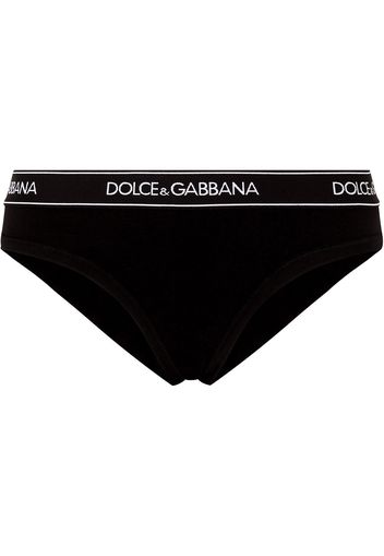 Dolce & Gabbana Slip con banda logo - Nero