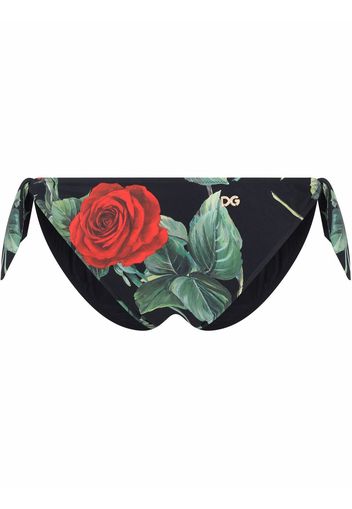 Dolce & Gabbana Slip bikini con stampa - Nero