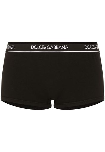 Dolce & Gabbana logo-waistband cotton short briefs - Nero