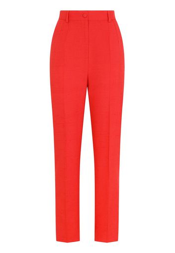 Dolce & Gabbana Pantaloni a vita alta - Rosso